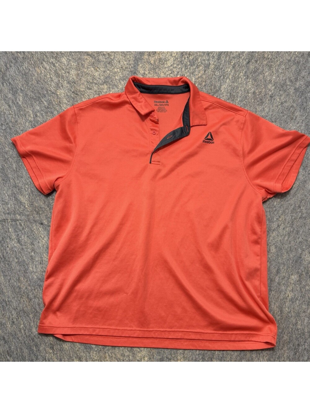 Reebok Men’s 3XL Red Orange Performance Polo Shirt Short Sleeve Golf Athletic